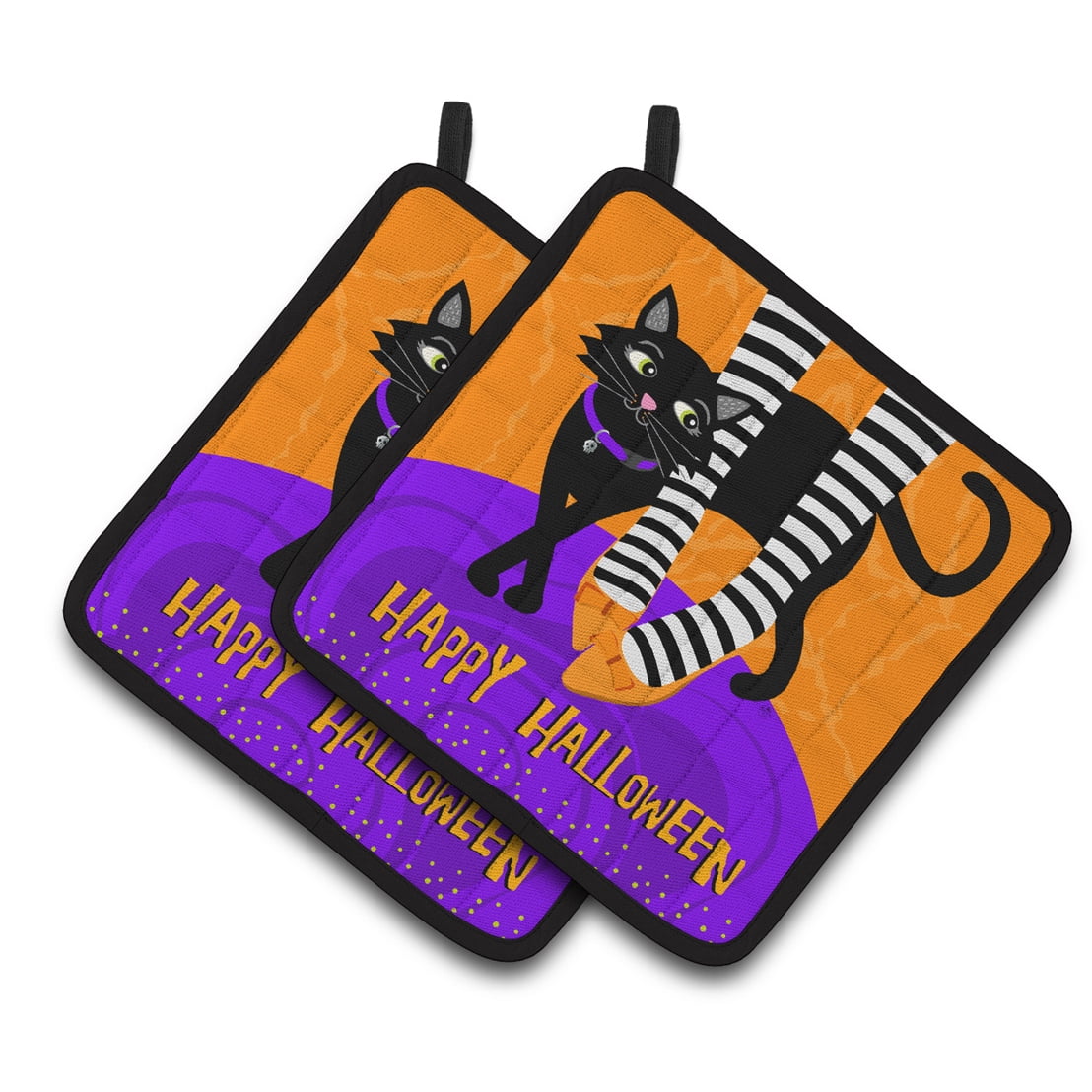 Picture of Carolines Treasures VHA3038PTHD Halloween Witches Feet Pair of Pot Holders