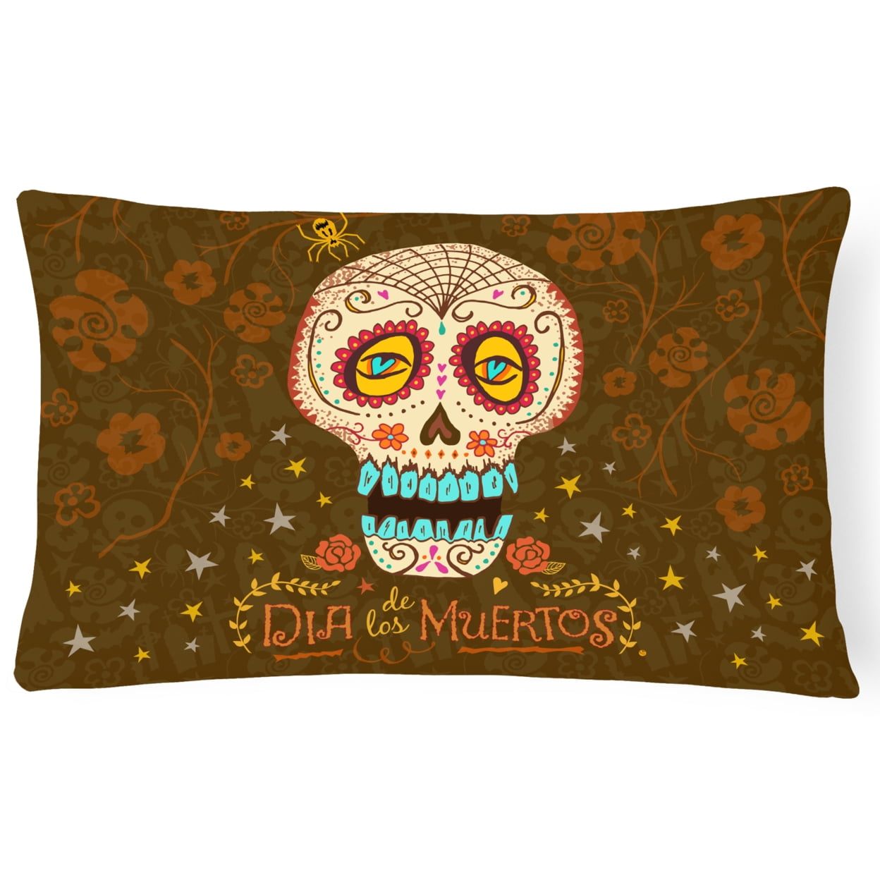 Day of the Dead Canvas Fabric Decorative Pillow