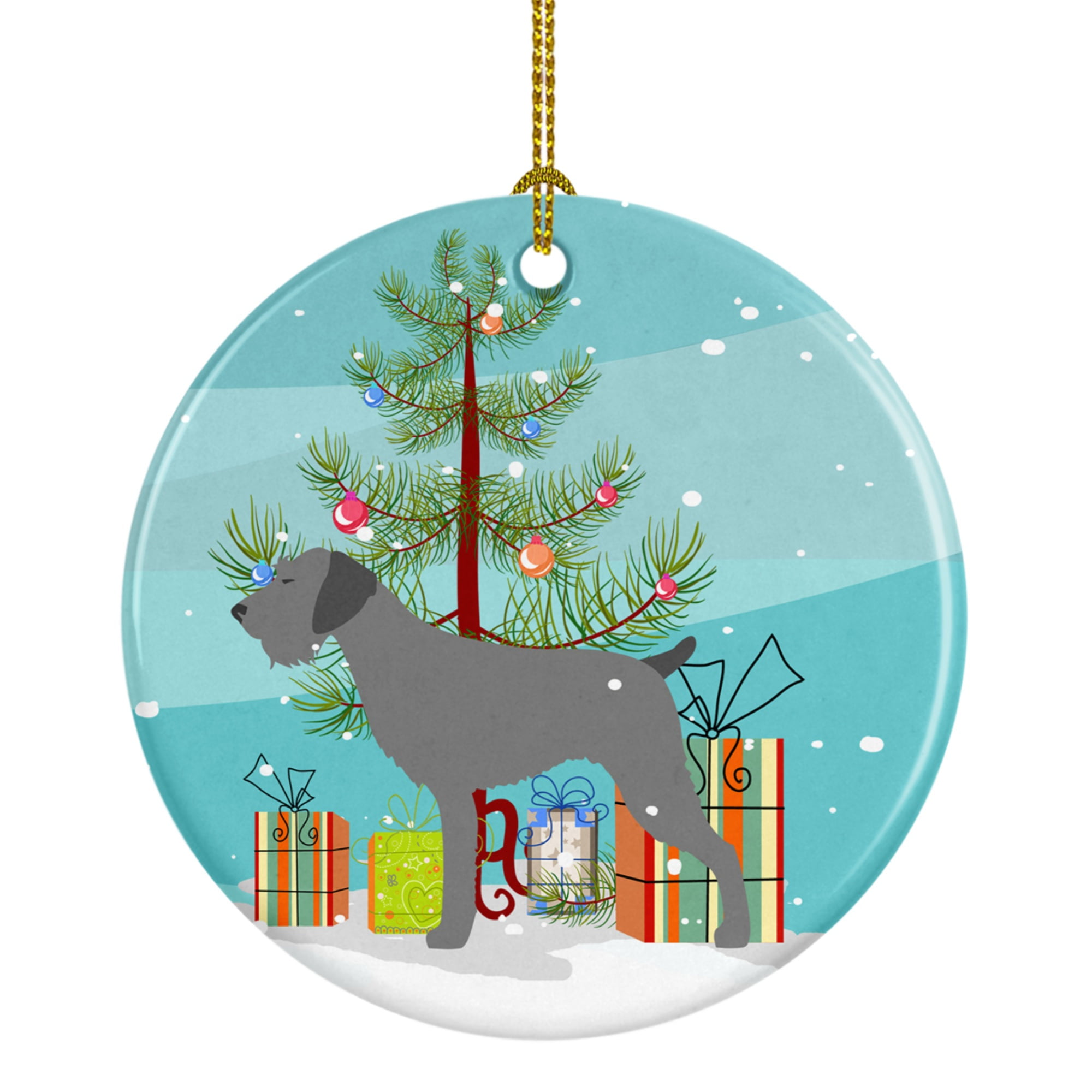BB2929CO1 German Wirehaired Pointer Merry Christmas Tree Ceramic Ornament