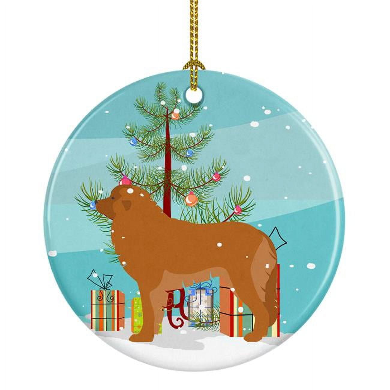 BB2976CO1 Leonberger Merry Christmas Tree Ceramic Ornament