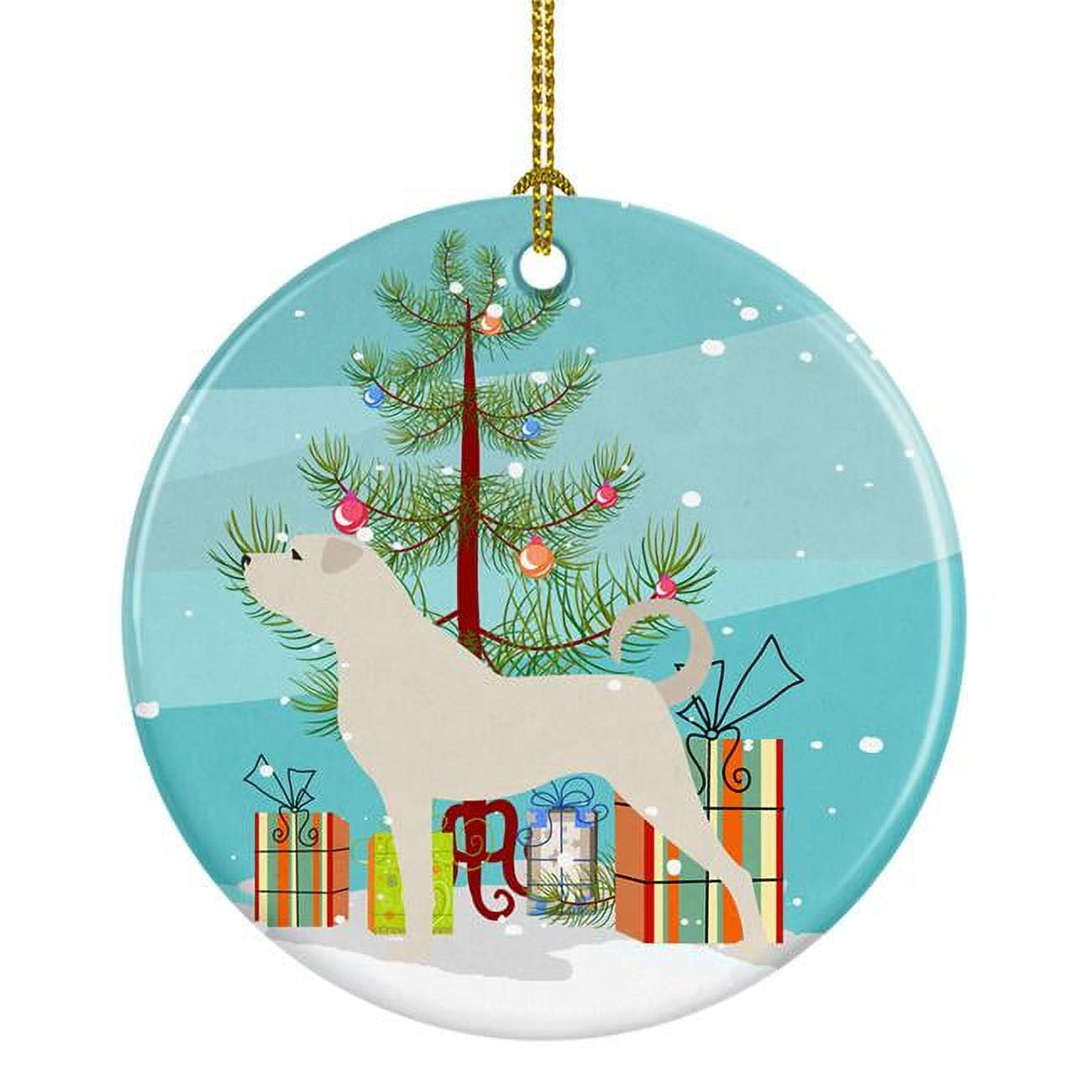 BB2995CO1 Anatolian Shepherd Merry Christmas Tree Ceramic Ornament