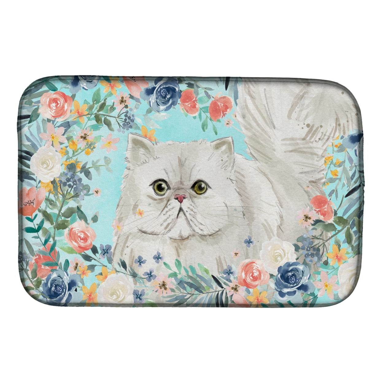 Persian Spring Flowers Dish Drying Mat