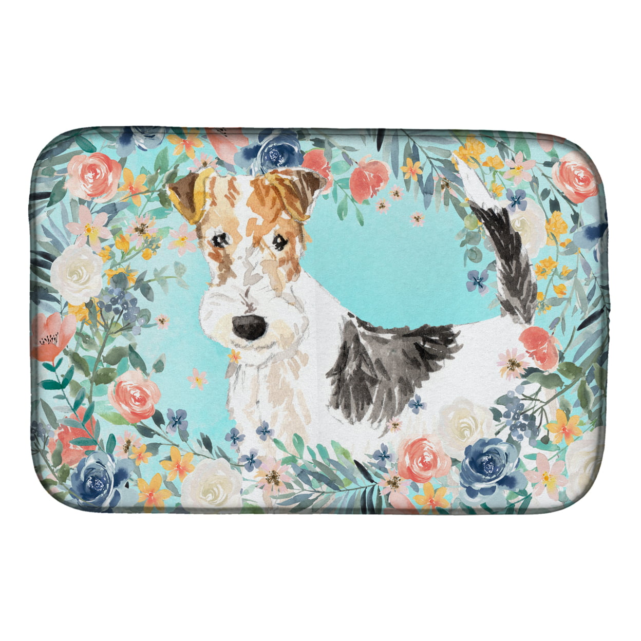 Picture of Carolines Treasures CK3402DDM Fox Terrier Dish Drying Mat