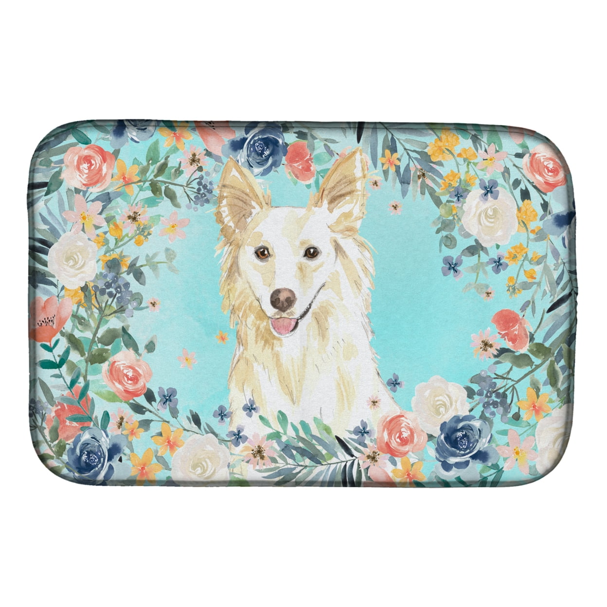 CK3403DDM White Collie Dish Drying Mat