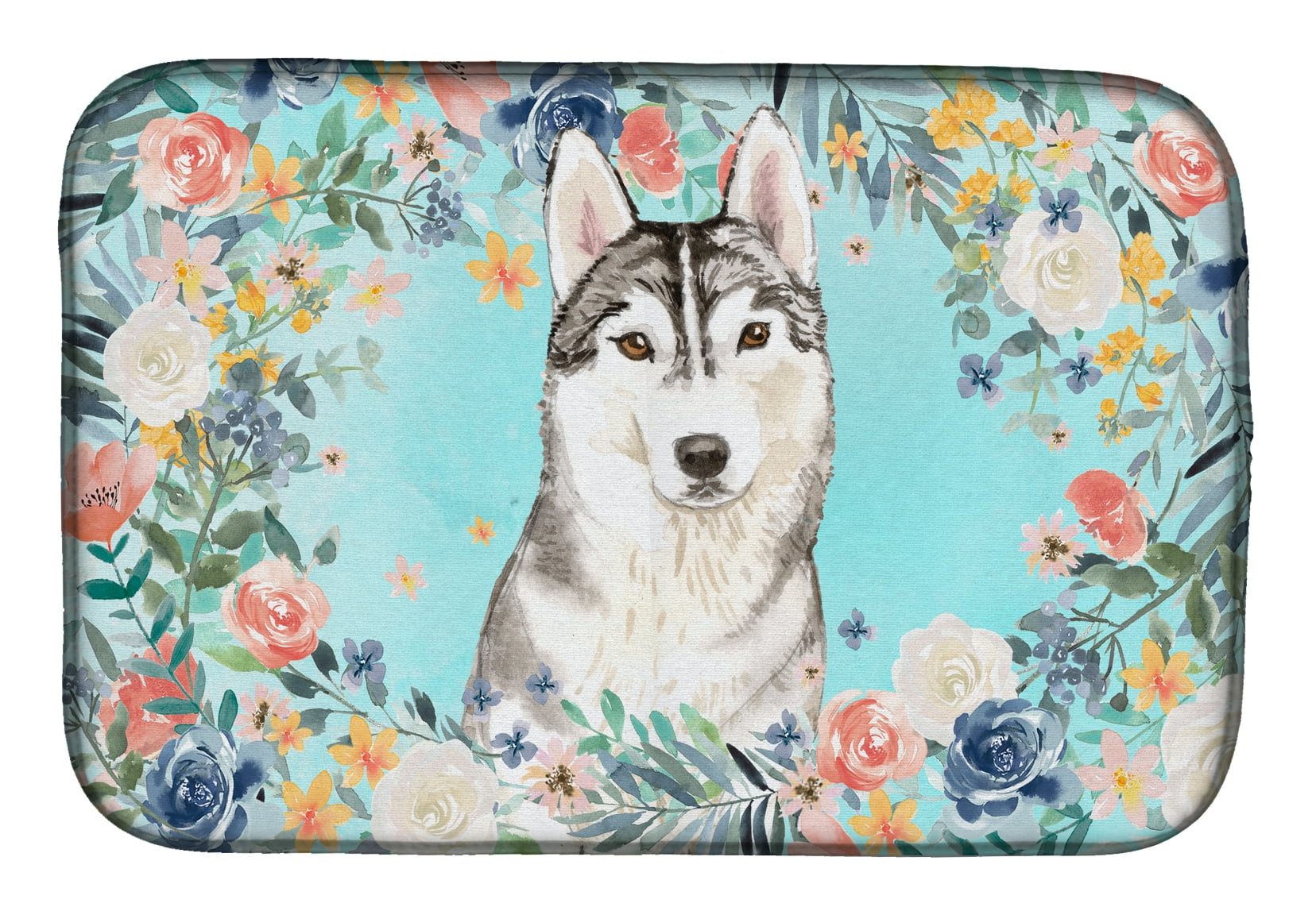 Picture of Carolines Treasures CK3408DDM Siberian Husky Dish Drying Mat