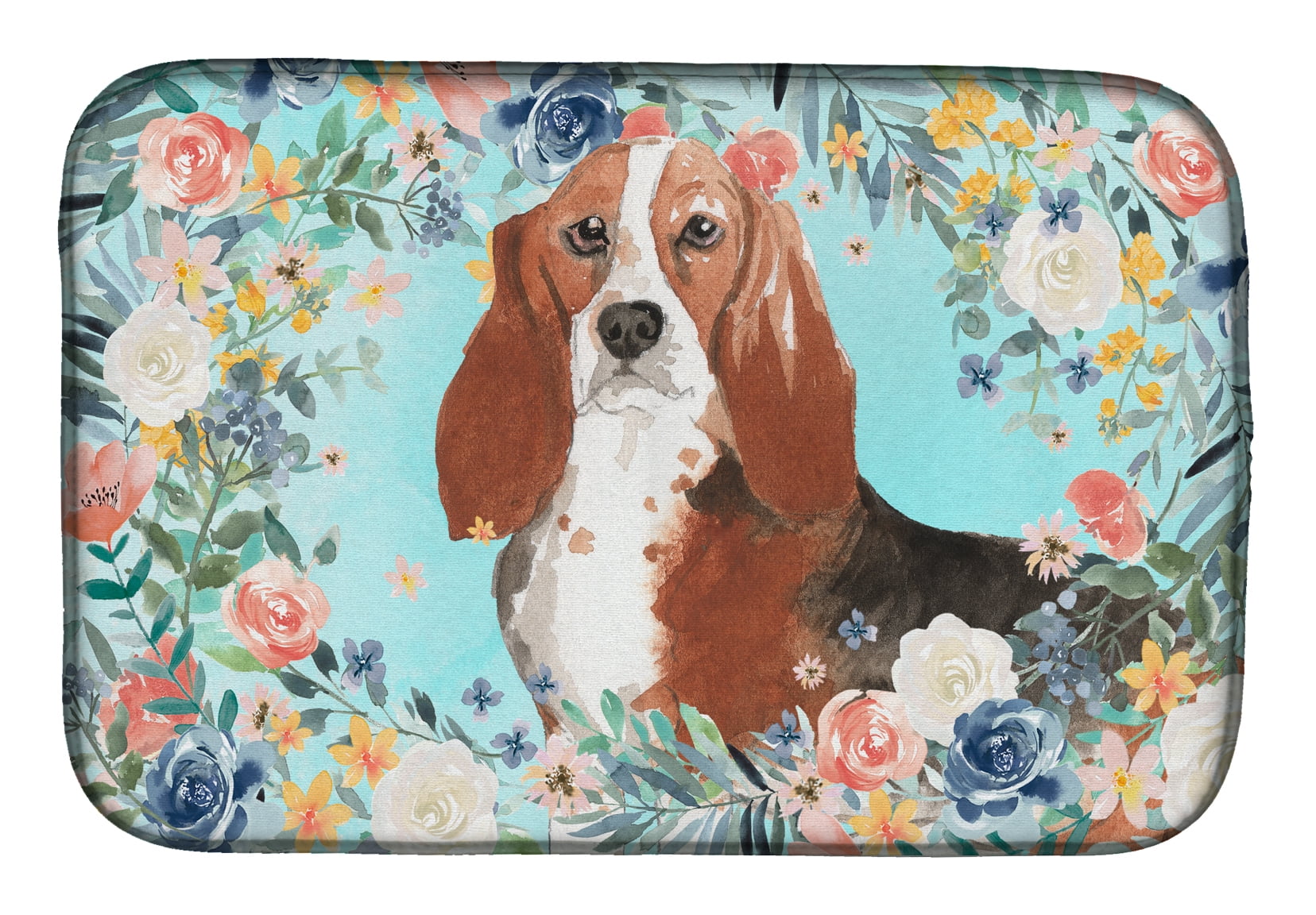 Basset Hound Dish Drying Mat