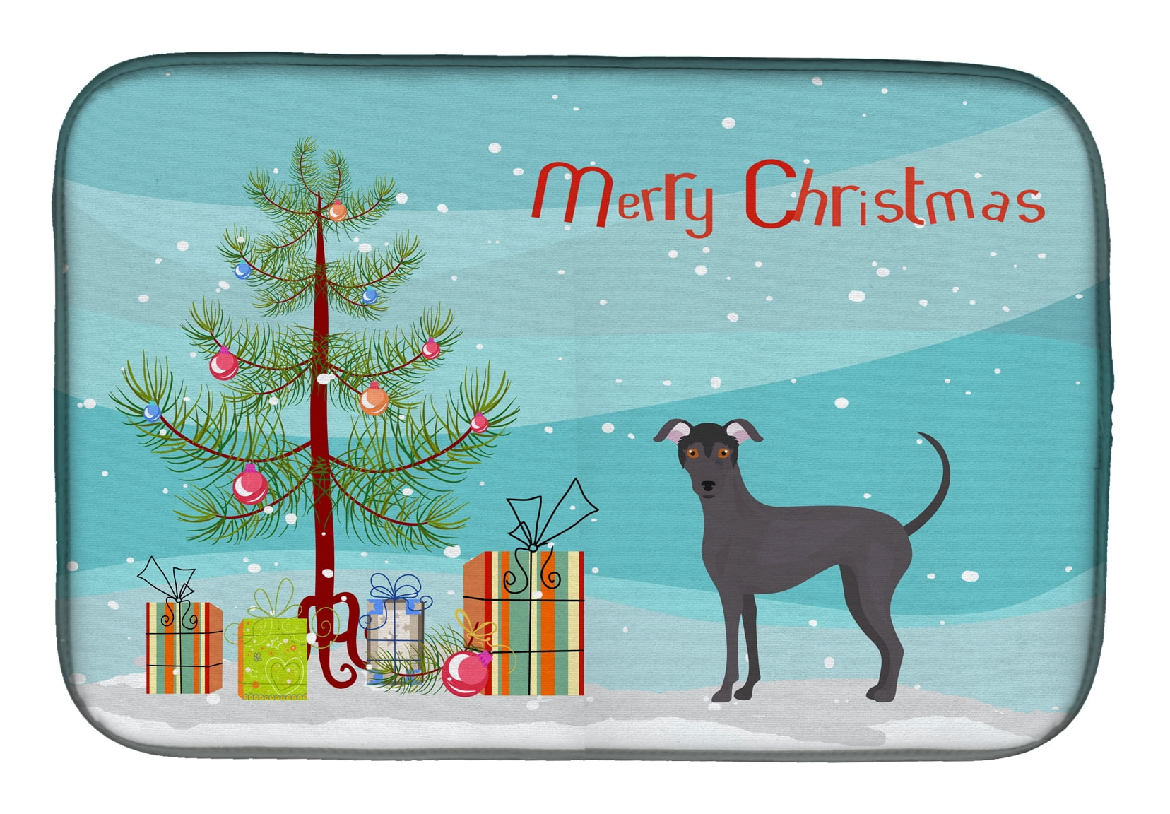 Argentine Pila Dog Christmas Tree Dish Drying Mat