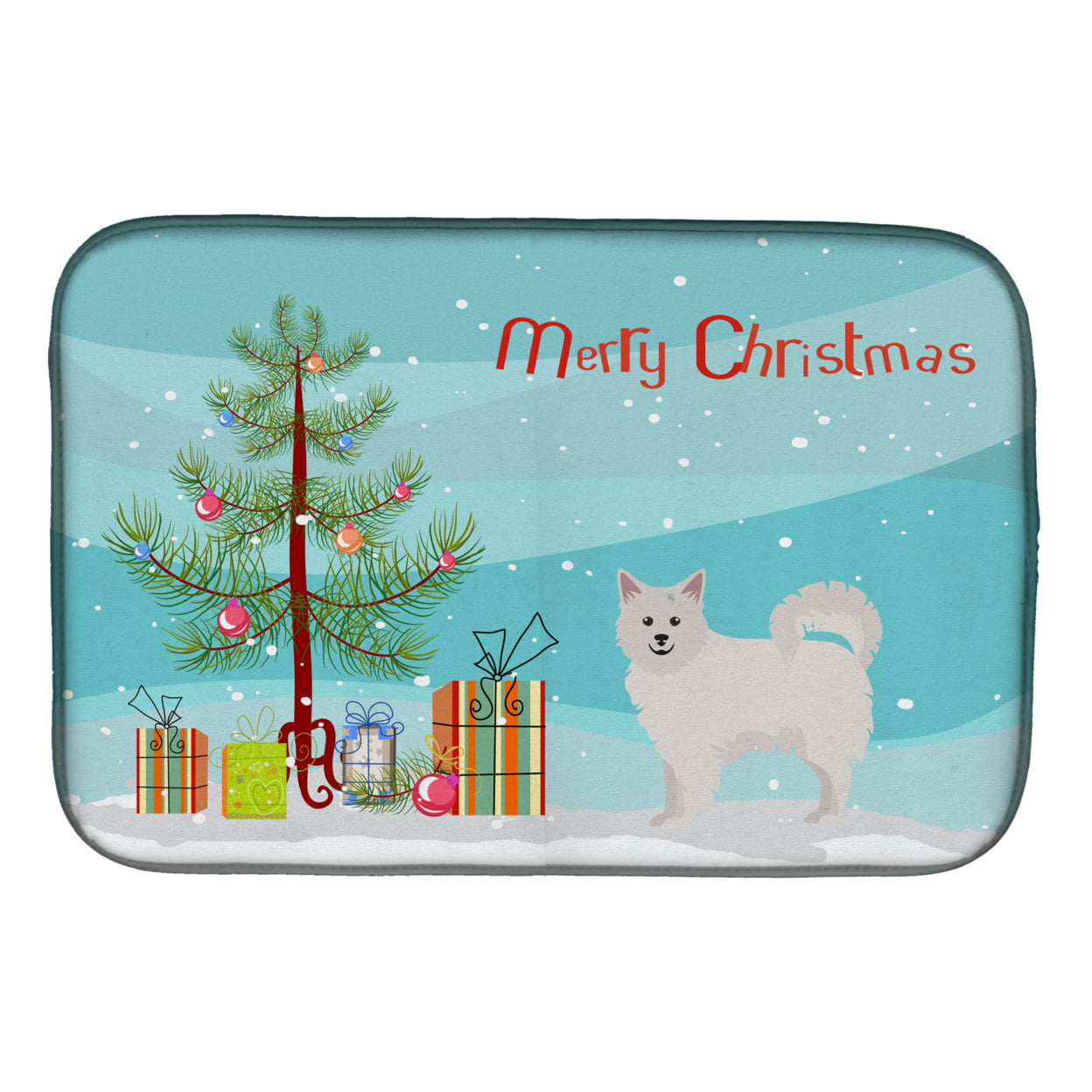 Italian Spitz Christmas Tree Dish Drying Mat