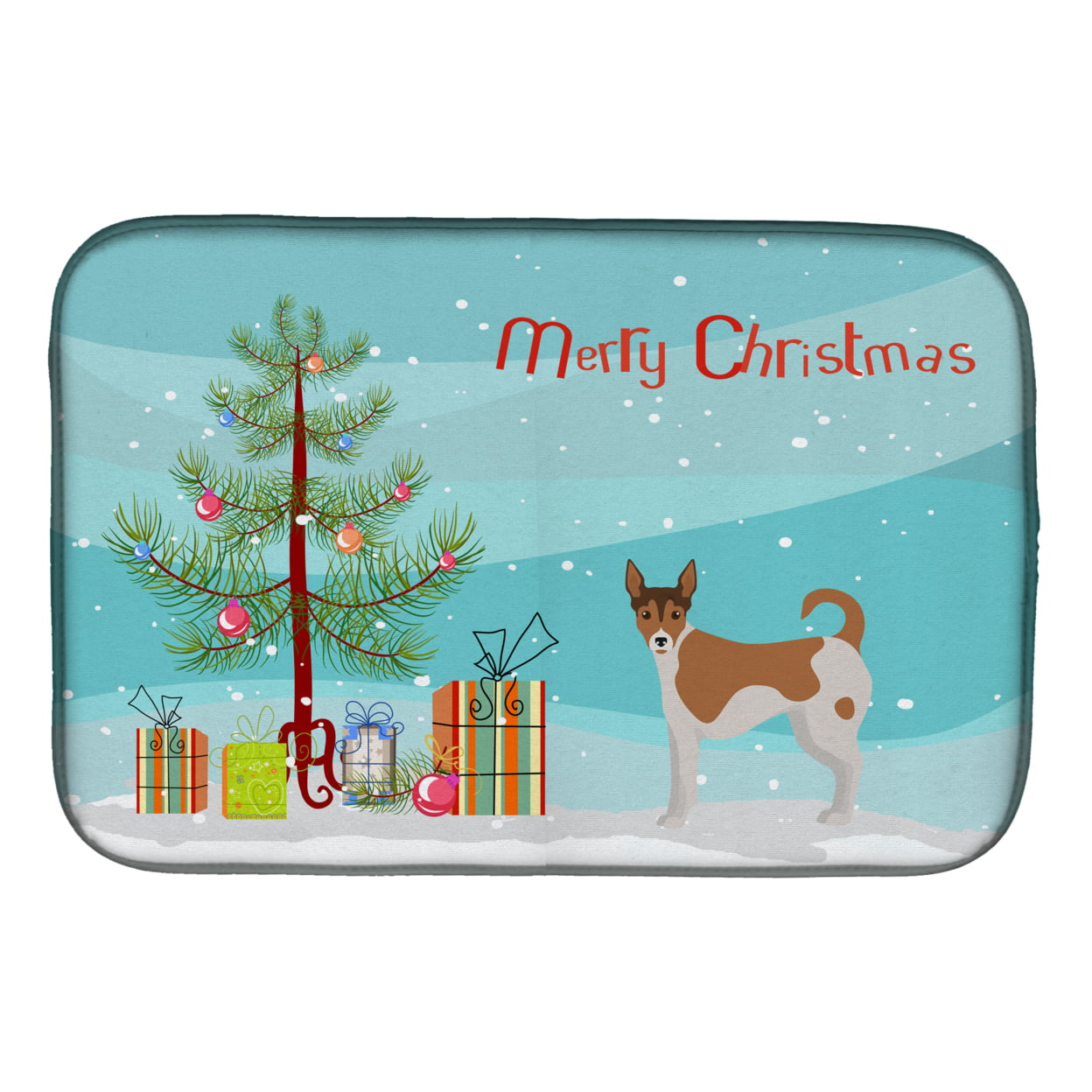 CK3487DDM Tenterfield Terrier Christmas Tree Dish Drying Mat