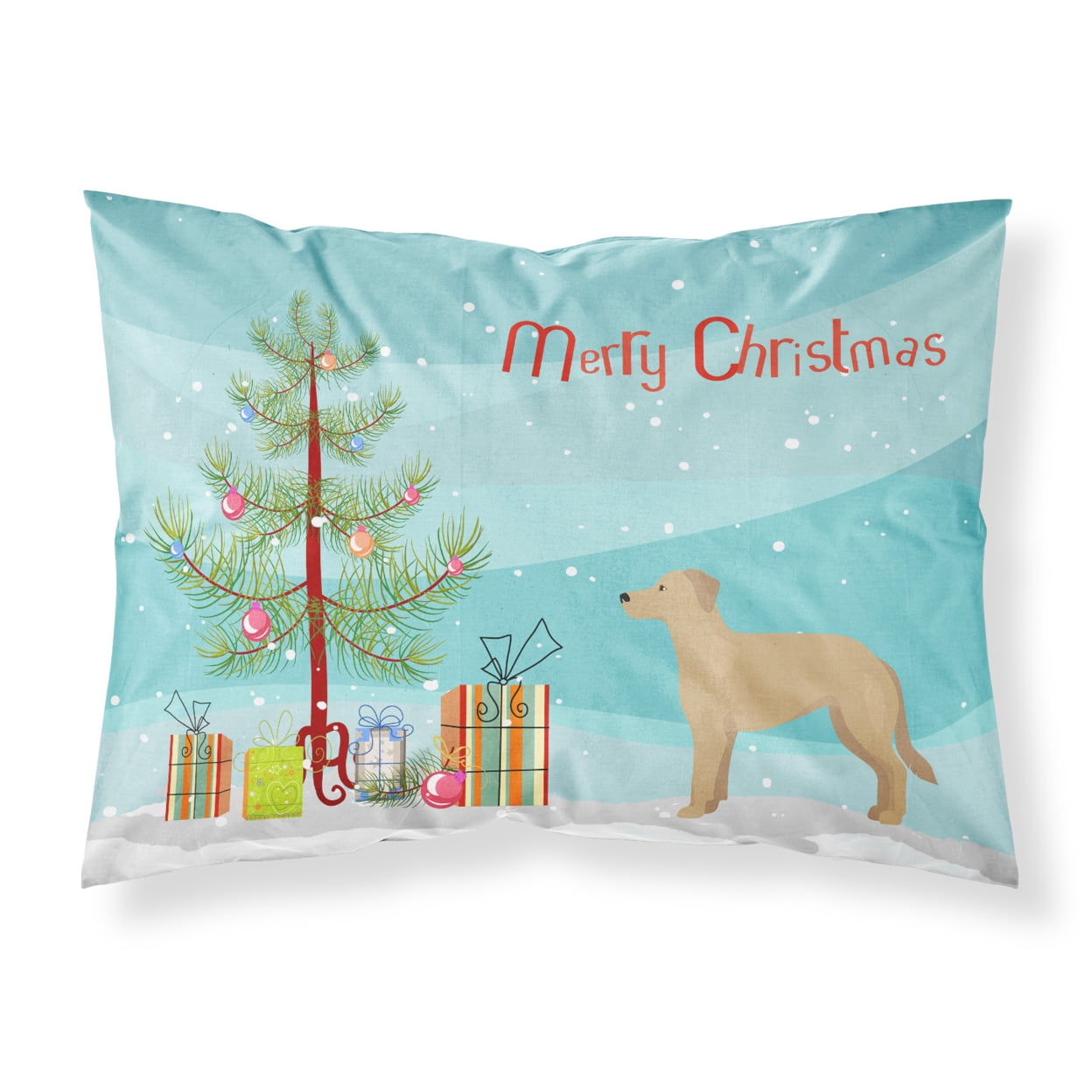 German Sheprador No.1 Christmas Tree Fabric Standard Pillowcase