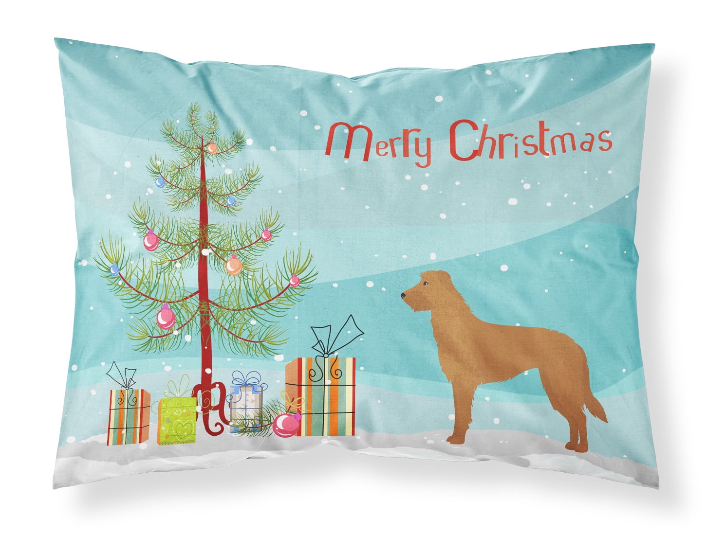 Lurcher No.2 Christmas Tree Fabric Standard Pillowcase