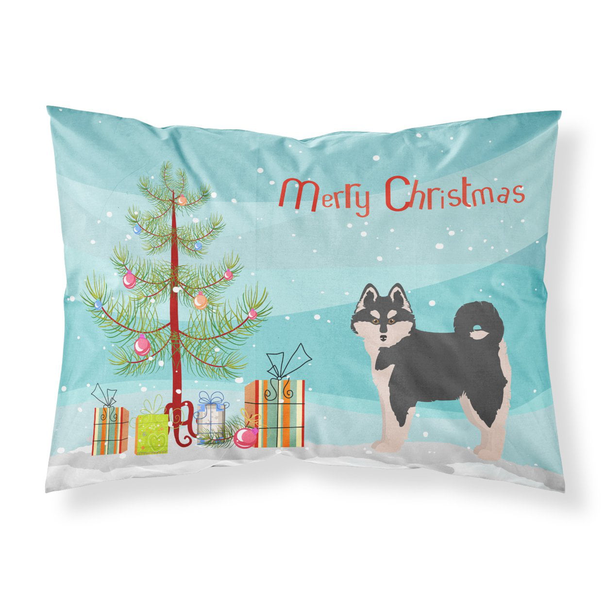 Pomsky No.1 Christmas Tree Fabric Standard Pillowcase