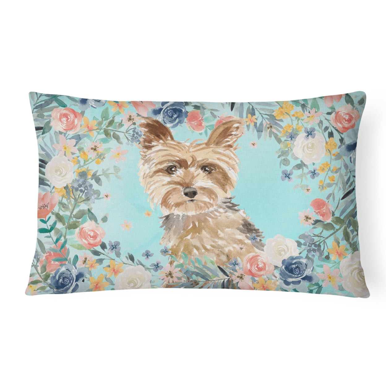 Yorkie Canvas Fabric Decorative Pillow