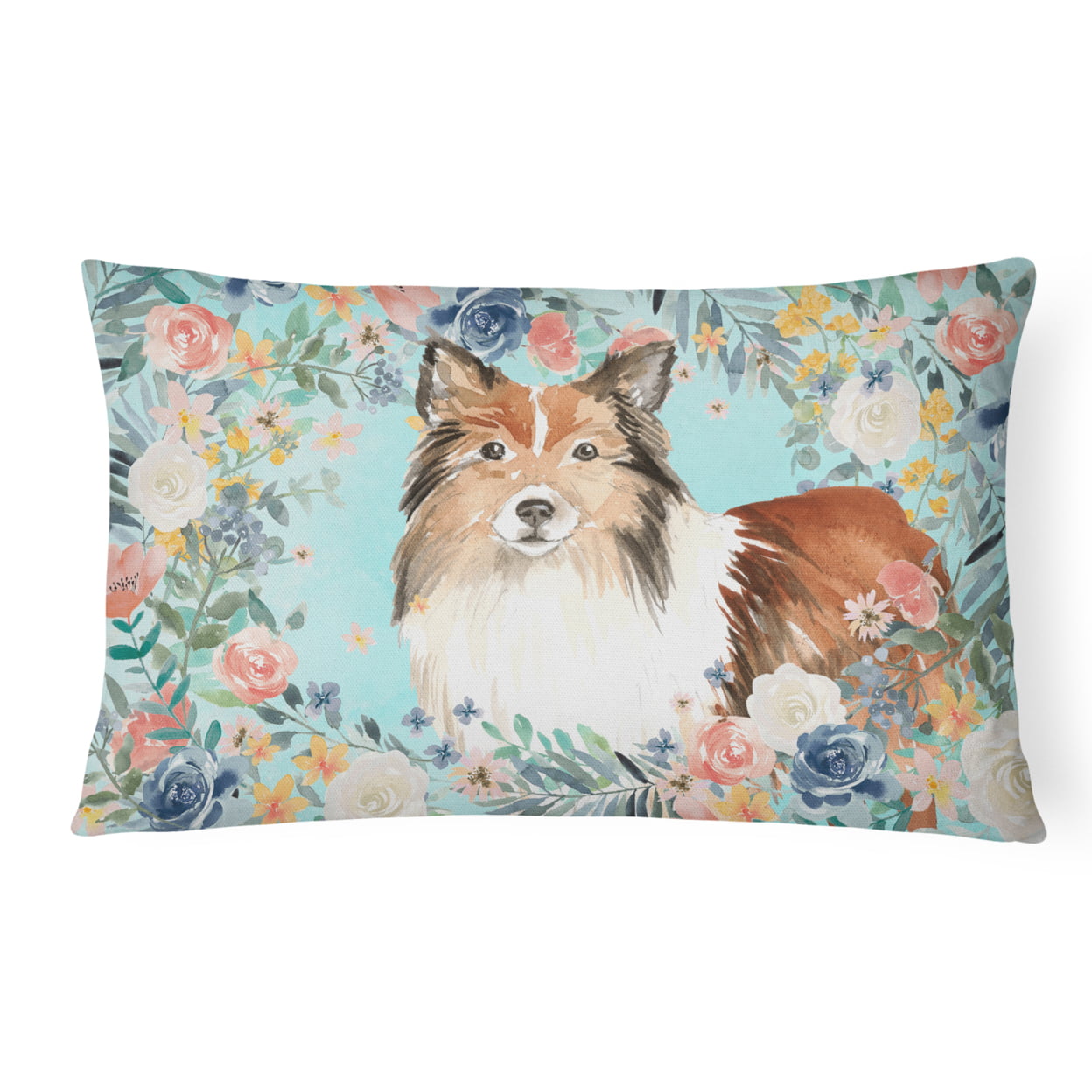 CK3411PW1216 Sheltie Canvas Fabric Decorative Pillow