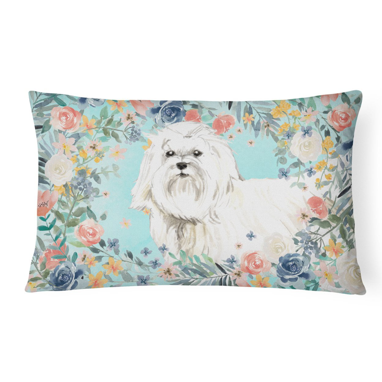 Maltese Canvas Fabric Decorative Pillow