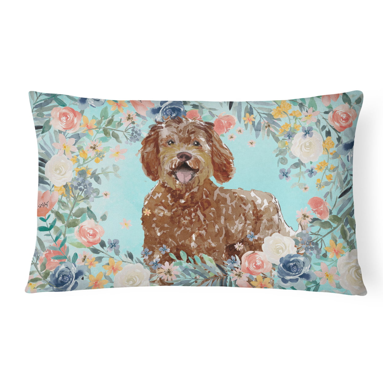 CK3421PW1216 Labradoodle Canvas Fabric Decorative Pillow