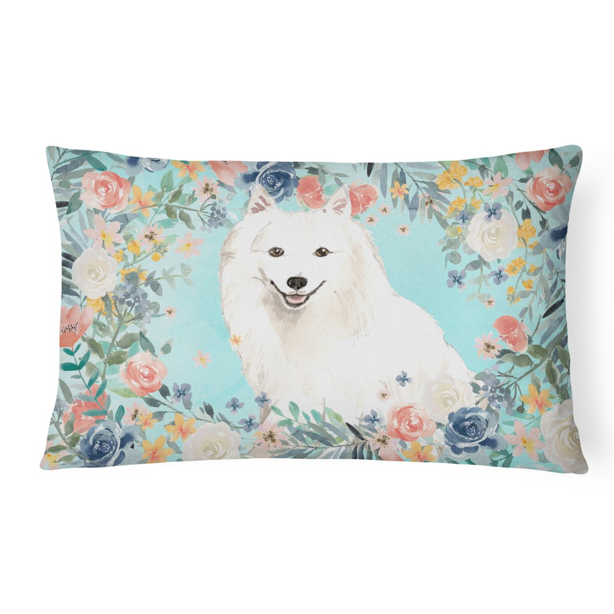 Japanese Spitz Canvas Fabric Decorative Pillow