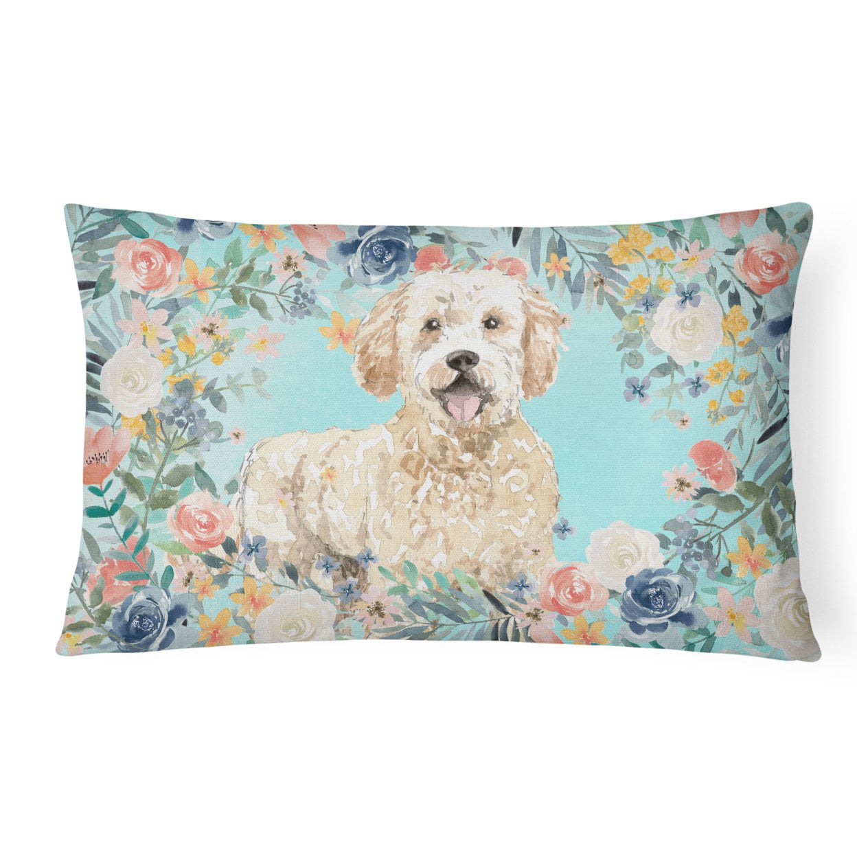 CK3426PW1216 Goldendoodle Canvas Fabric Decorative Pillow