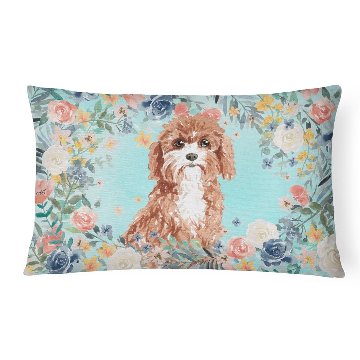 CK3428PW1216 Cavapoo Canvas Fabric Decorative Pillow