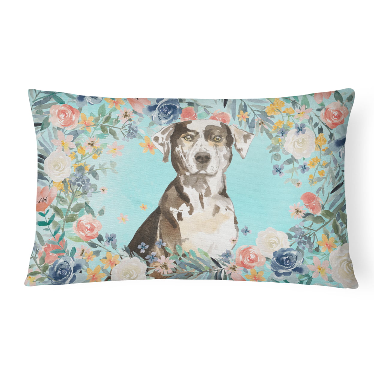 Catahoula Leopard Dog Canvas Fabric Decorative Pillow