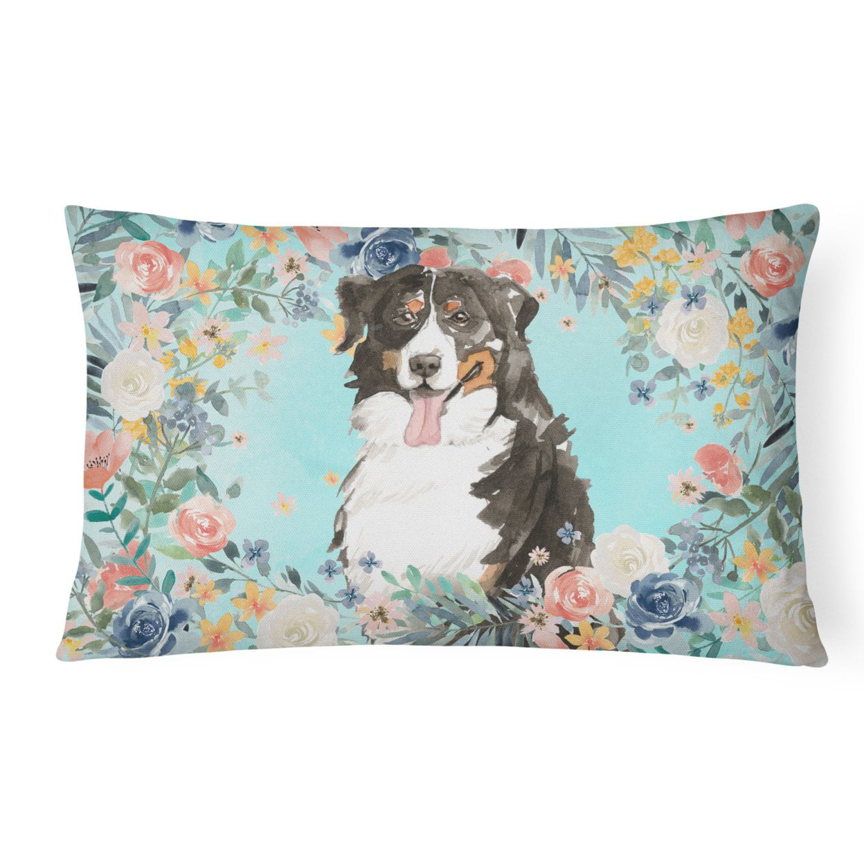 Bernese Mountain Dog Canvas Fabric Decorative Pillow
