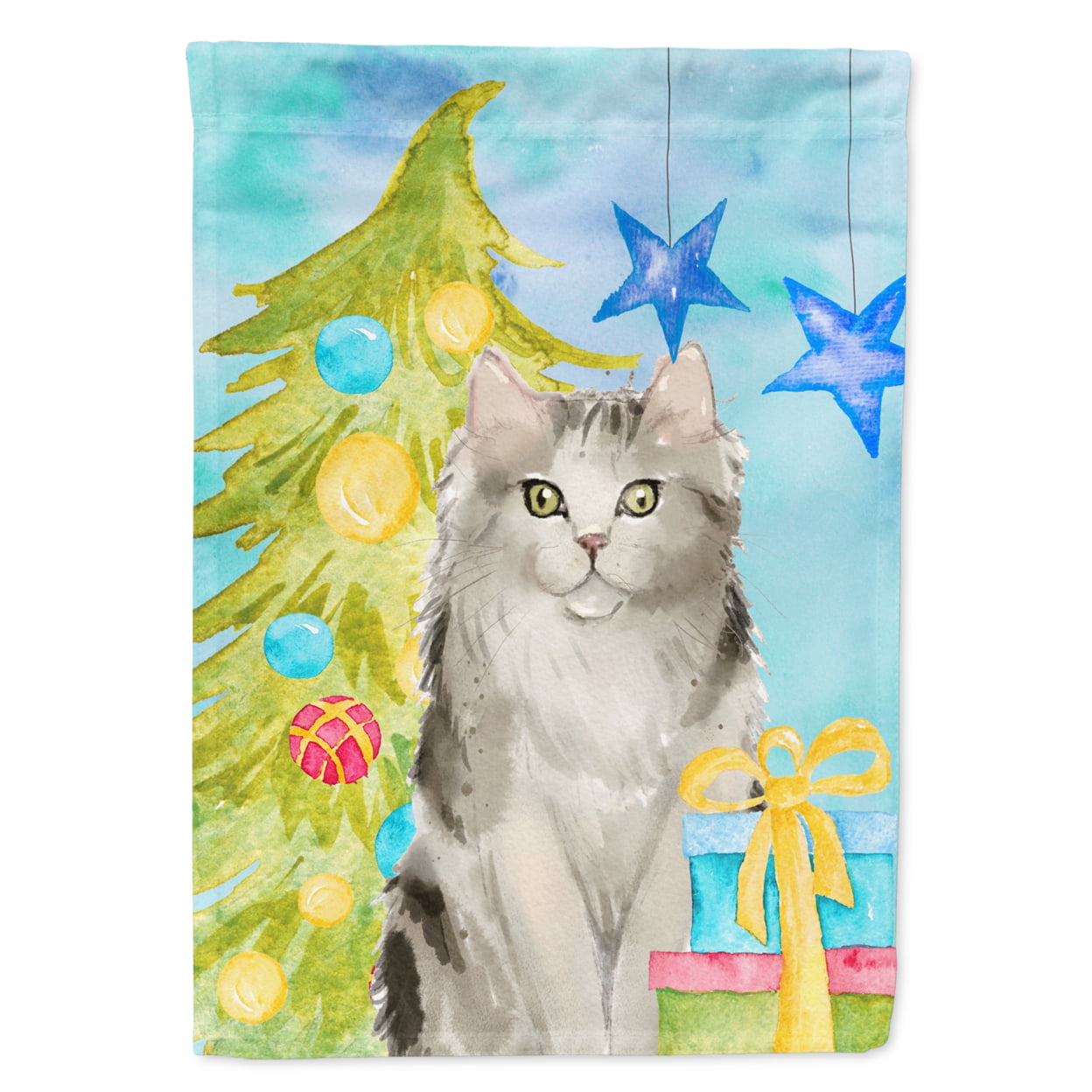 Ragamuffin Christmas Presents Flag Canvas House Size