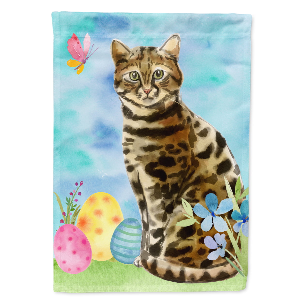 CK3135CHF Bengal Easter Eggs Flag Canvas House Size