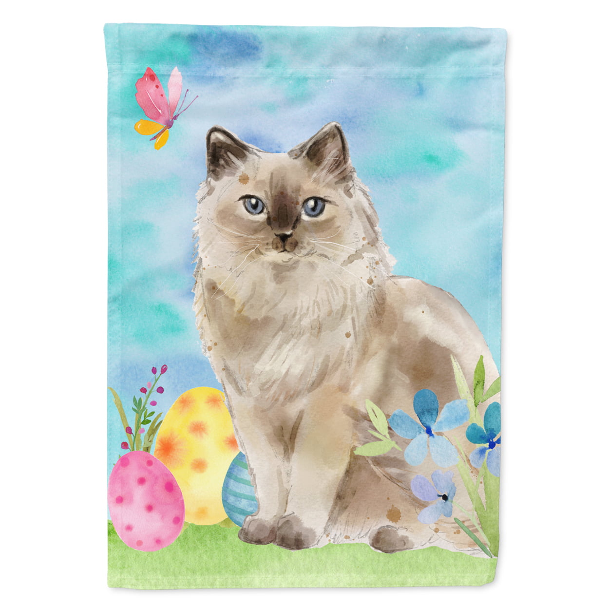 CK3142CHF Ragdoll Easter Eggs Flag Canvas House Size