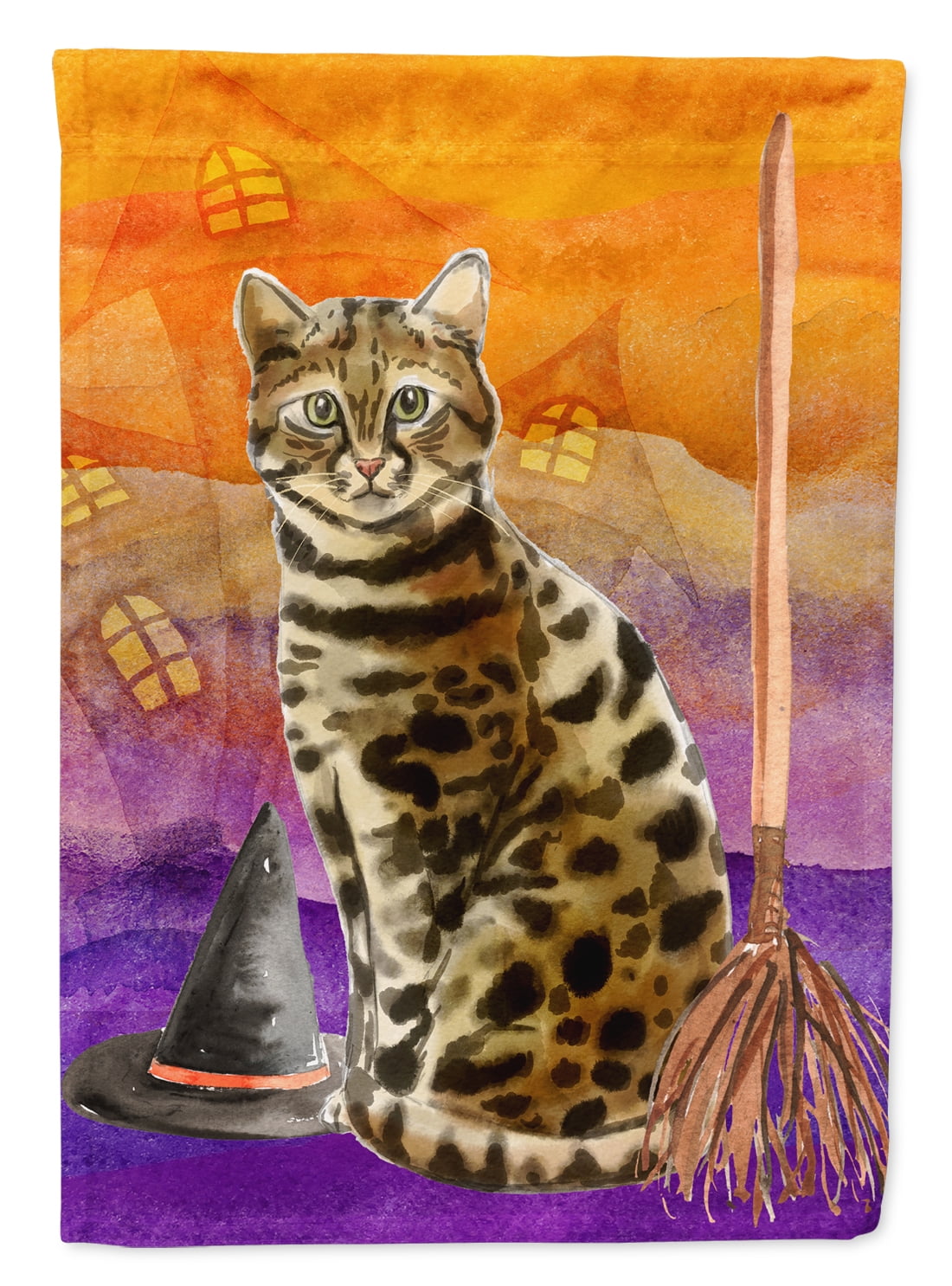 Bengal Halloween Flag Canvas House Size