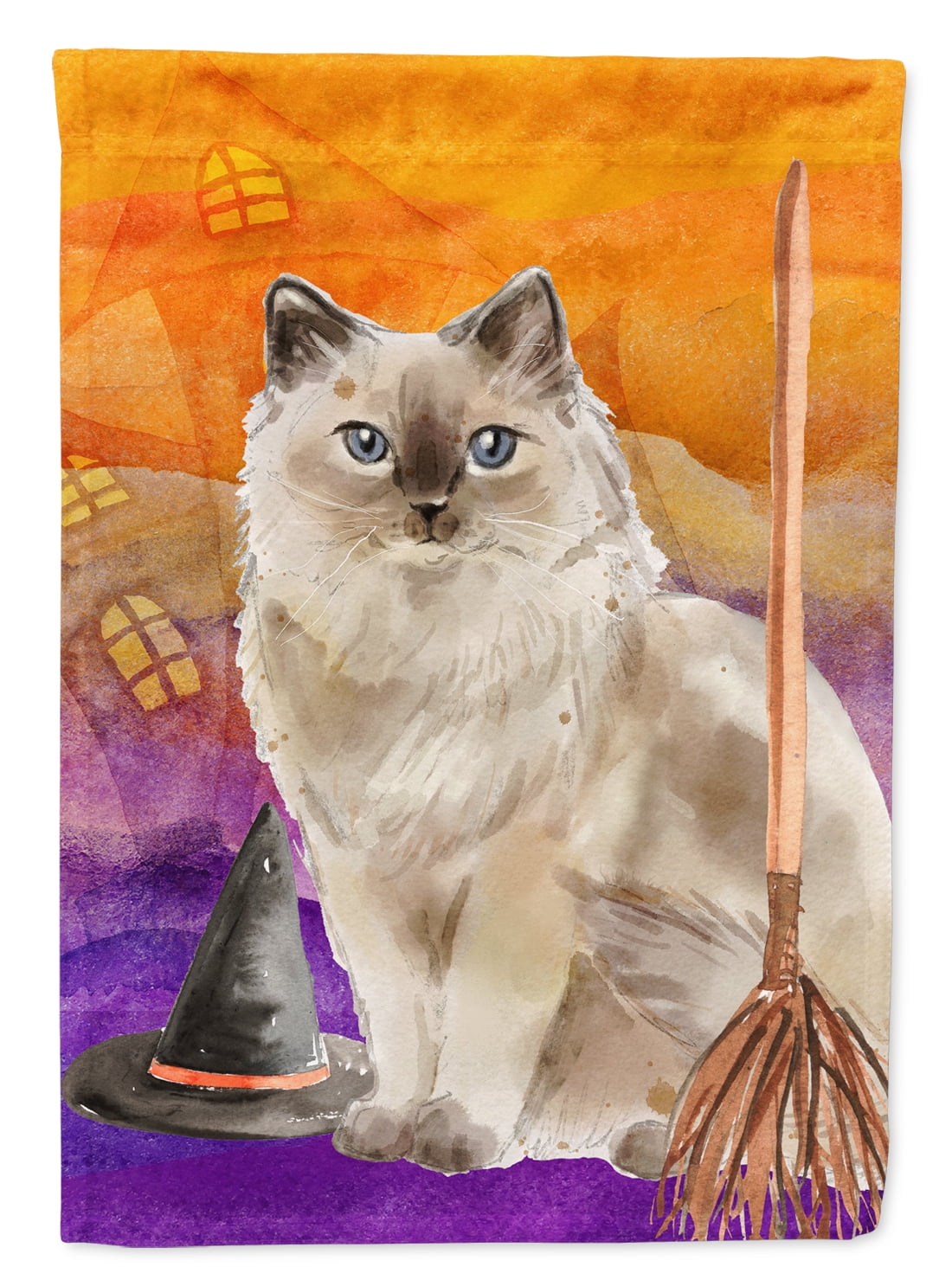 Ragdoll Halloween Flag Canvas House Size