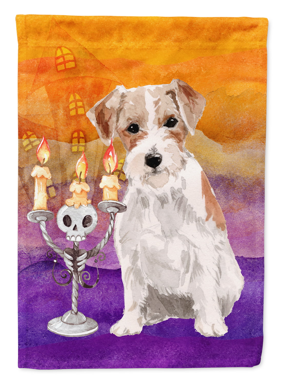 CK3202CHF Hallween Jack Russell Terrier Flag Canvas House Size