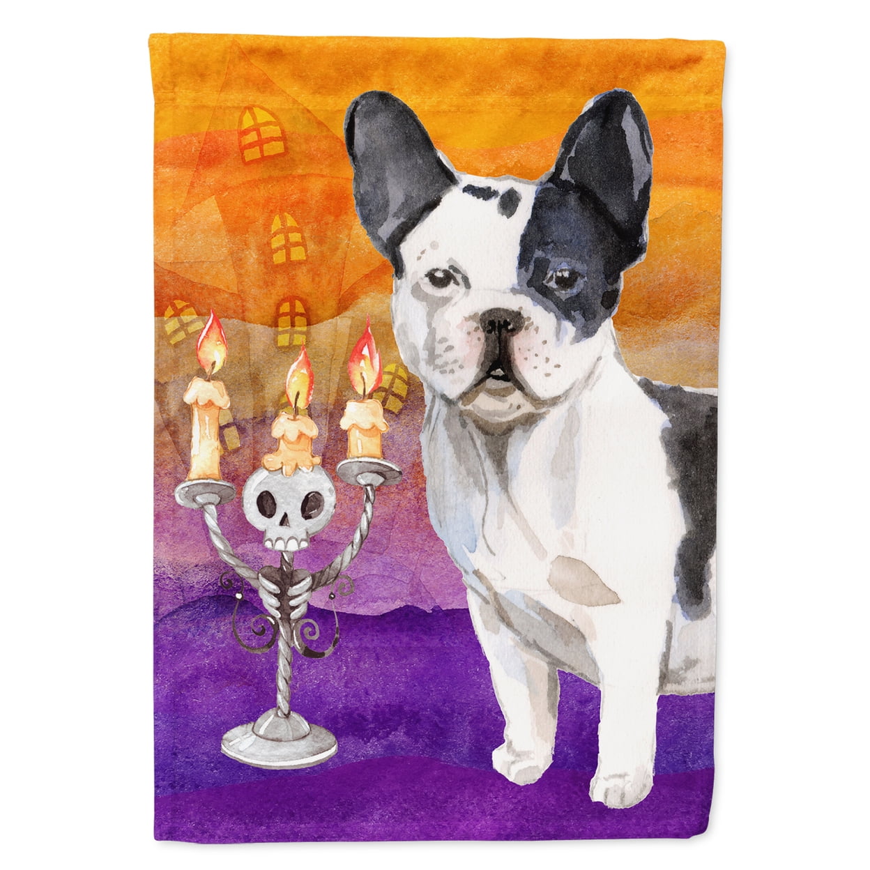 Hallween French Bulldog Flag Canvas House Size