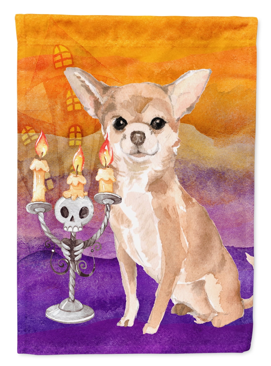 Hallween Chihuahua Flag Canvas House Size