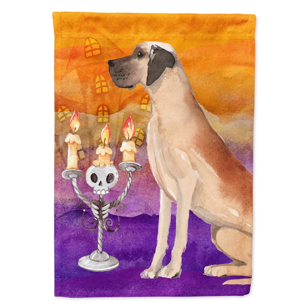 CK3218CHF Hallween Great Dane Flag Canvas House Size