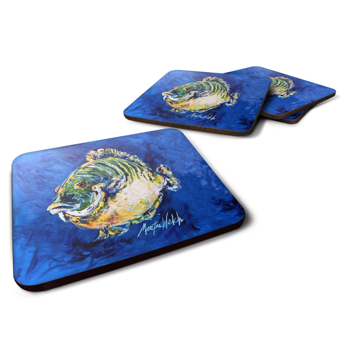 Blue Gill Foam Coasters - Set of 4