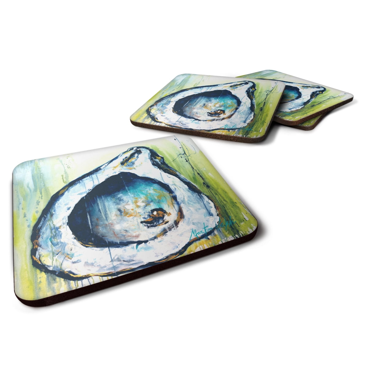 Blue Rock Oyster Foam Coasters - Set of 4