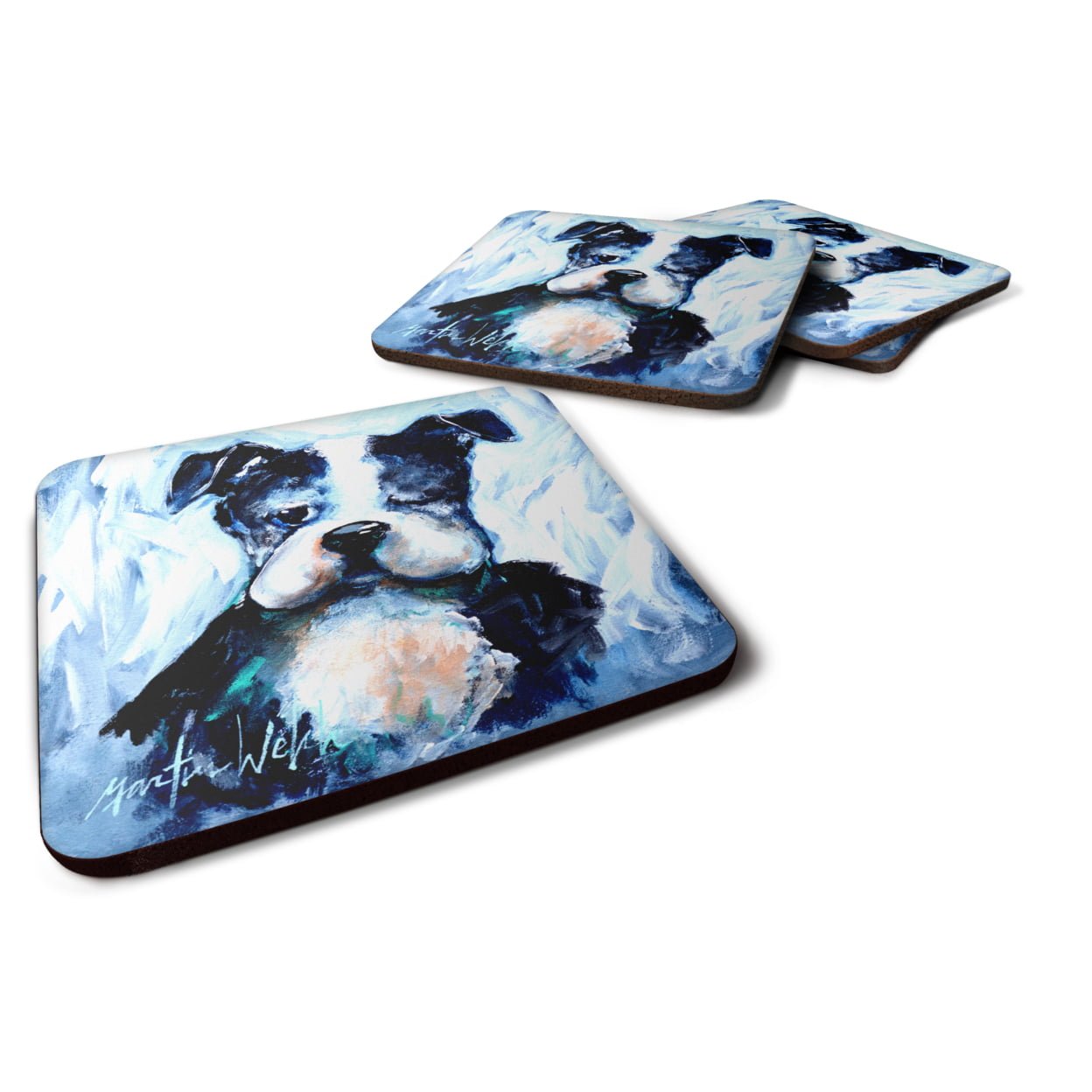 Boston Terrier Boston Tuff Foam Coasters - Set of 4