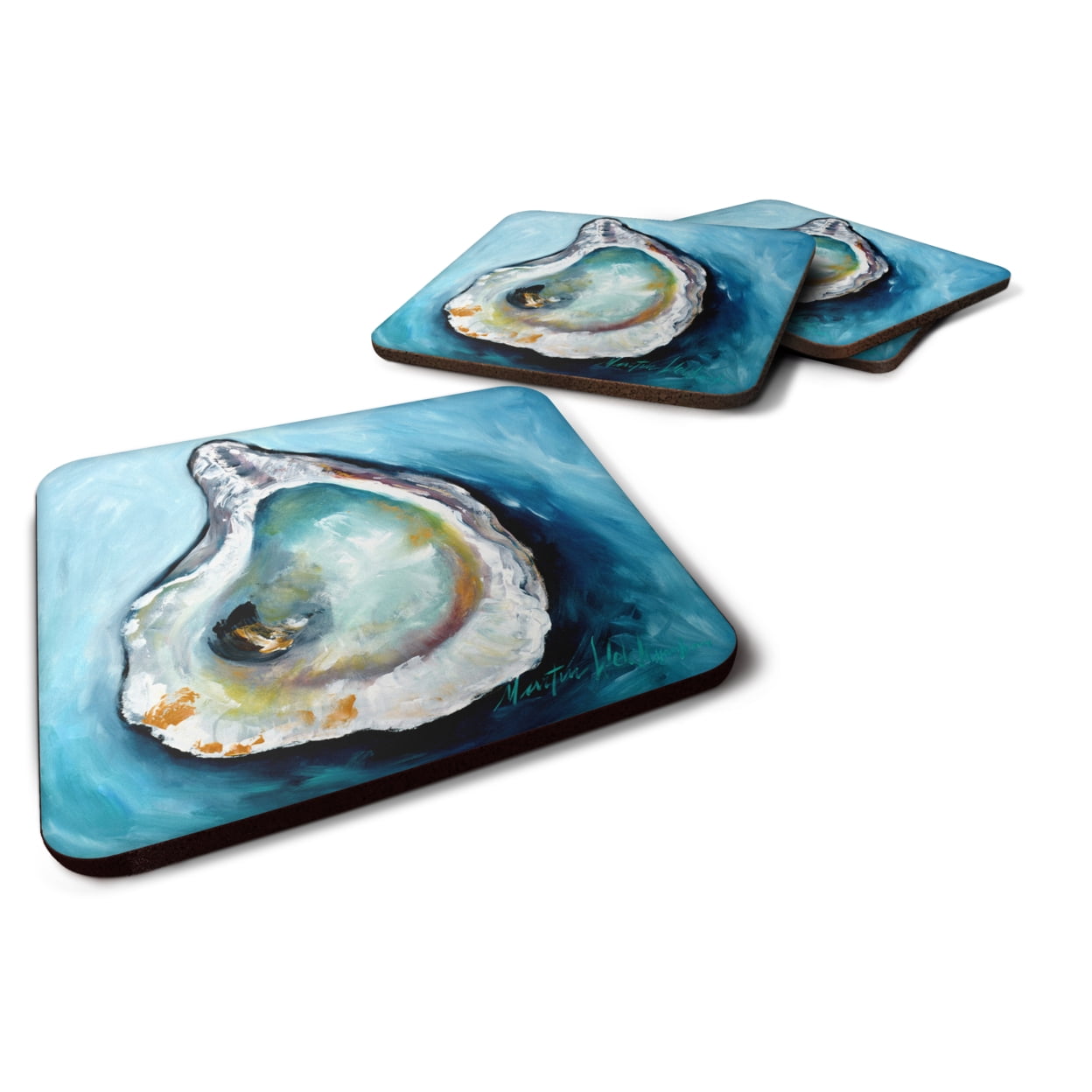 Oyster J Mac Foam Coasters - Set of 4