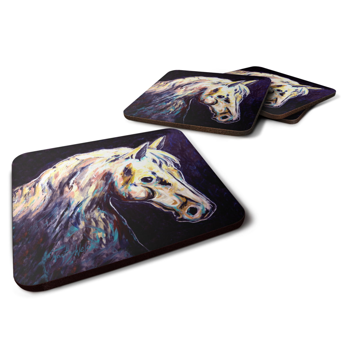 Knight Horse Foam Coasters - Set of 4