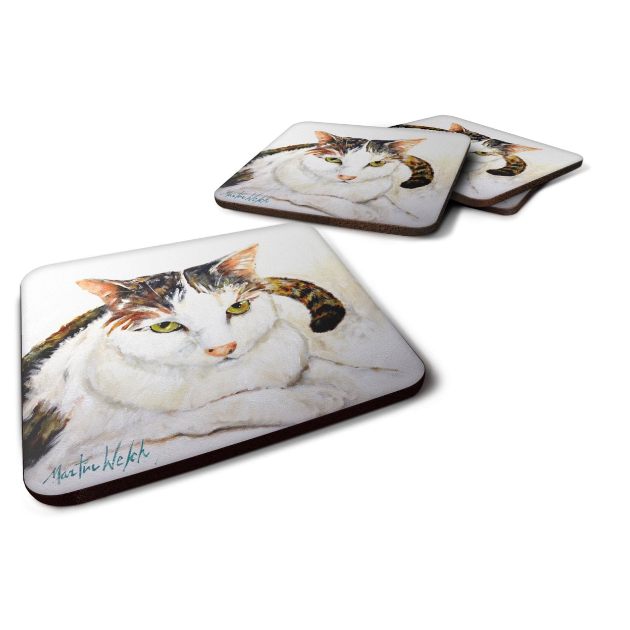Lanie Cat Foam Coasters - Set of 4