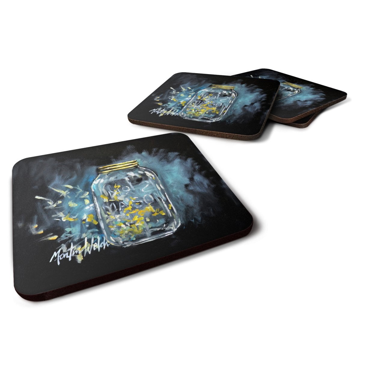 MW1335FC Lightning Bugs Foam Coasters - Set of 4