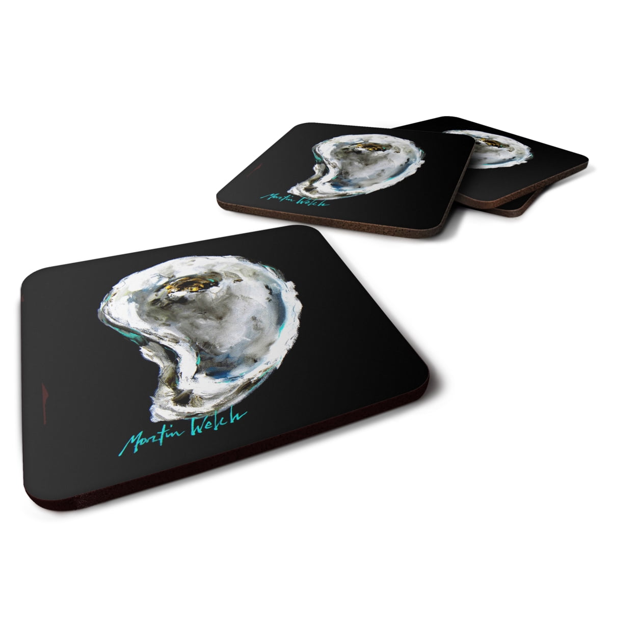 Lucky Oyster Foam Coasters - Set of 4