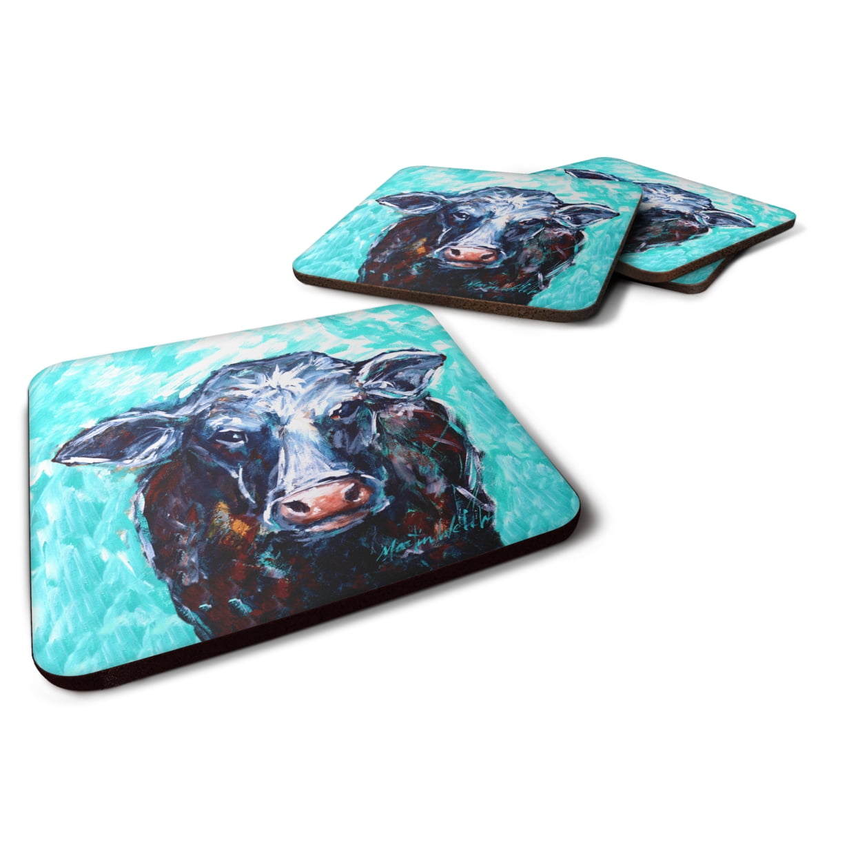 Moo Cow Foam Coasters - Set of 4