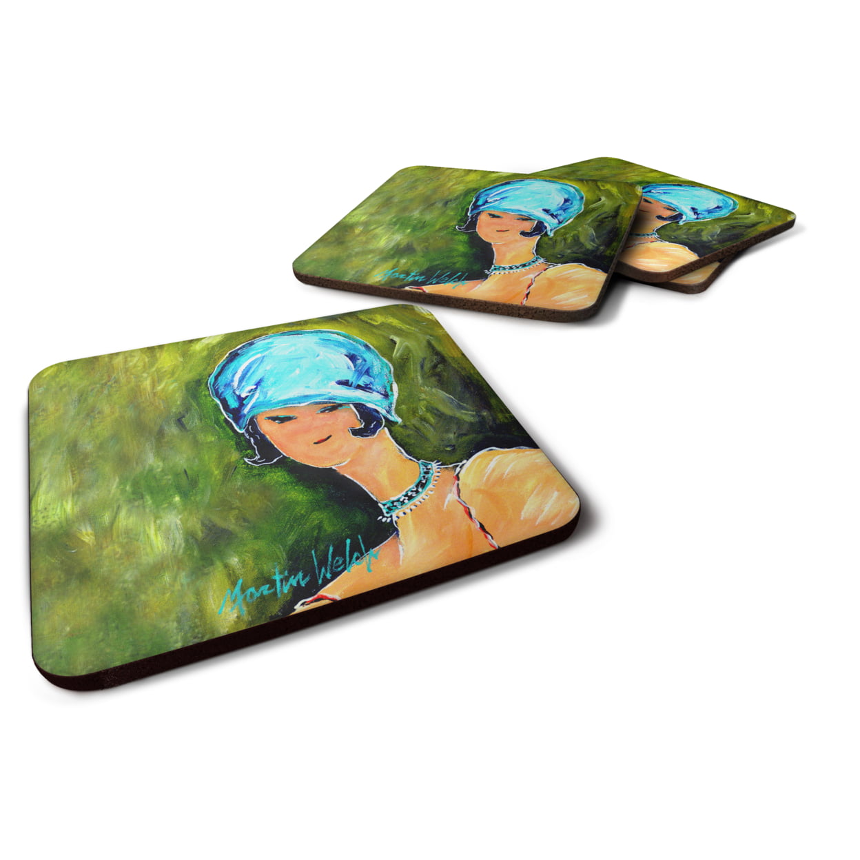 MW1363FC Young Voncile Still in High School Foam Coasters - Set of 4