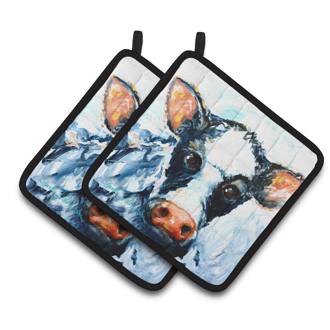 Picture of Carolines Treasures MW1320PTHD Cow Lick Pair of Pot Holders