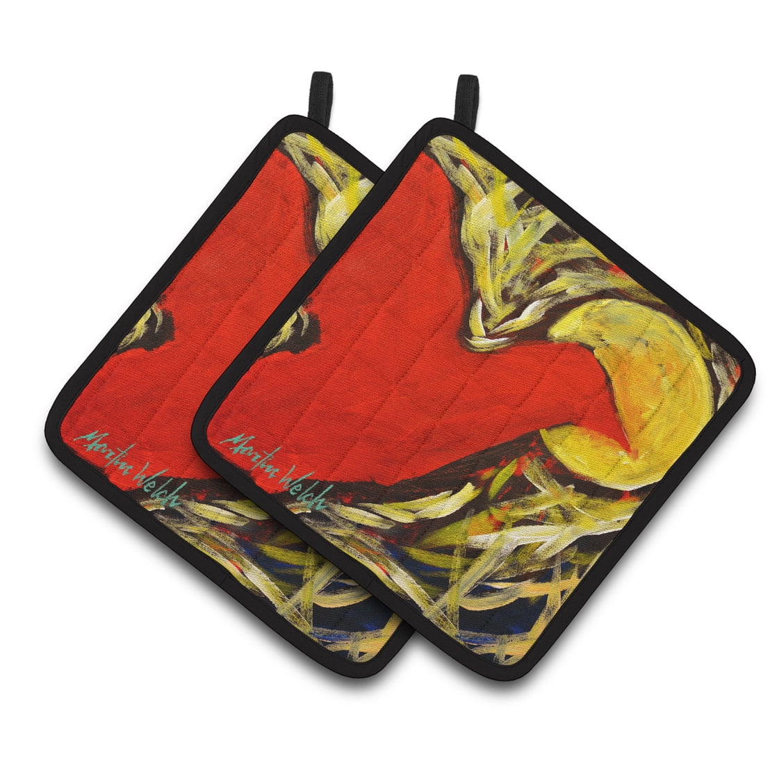 Picture of Carolines Treasures MW1323PTHD Crow at Midnight Pair of Pot Holders