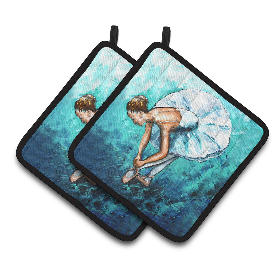 Picture of Carolines Treasures MW1325PTHD Ballet Early Pratice Pair of Pot Holders