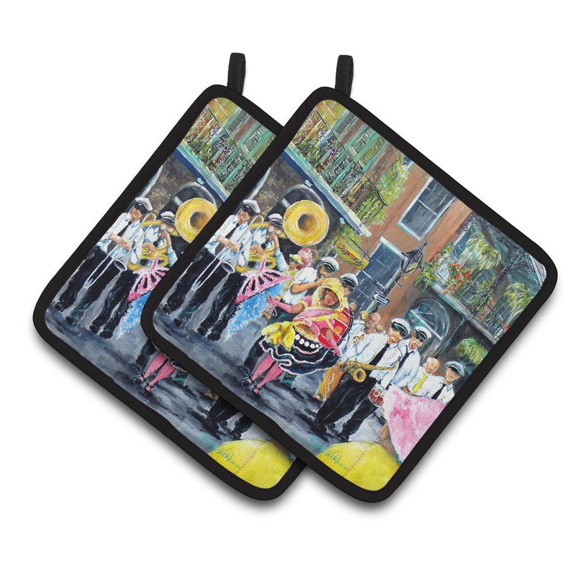 Picture of Carolines Treasures MW1328PTHD French Quarter Frolic Pair of Pot Holders