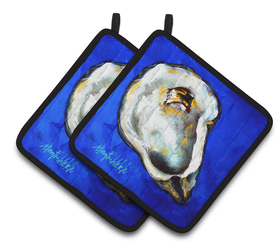 Picture of Carolines Treasures MW1329PTHD Oyster Gray Shell Pair of Pot Holders
