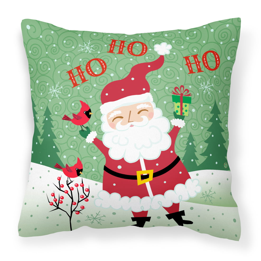 Merry Christmas Santa Claus Ho Ho Ho Fabric Decorative Pillow
